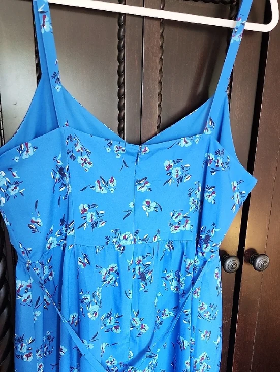 Loft Blue Floral Spaghetti Strap Sundress - Picture 8 of 12